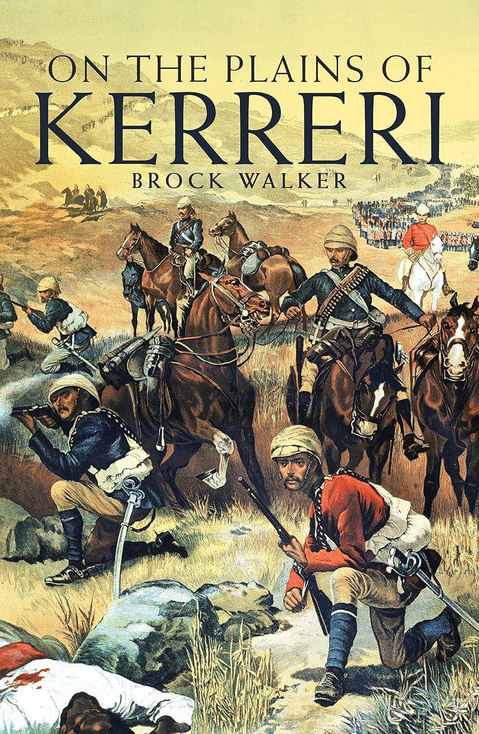 Cover of a book titled 'Kerkers' by Brock Walker featuring historical cavalry battle.